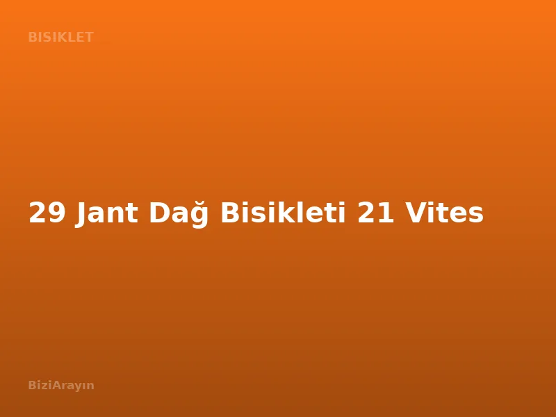 29 Jant Dağ Bisikleti 21 Vites