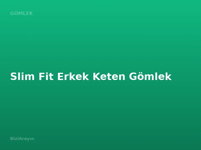 Slim Fit Erkek Keten Gömlek